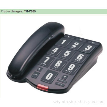 Black led indicator for coming calls big button phone